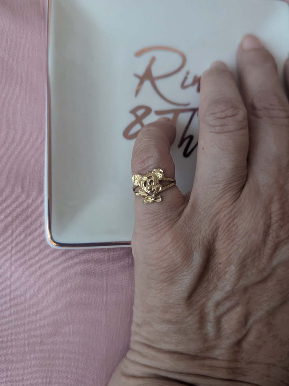 Gold Mickey Mouse Ring - Girl Jewelry